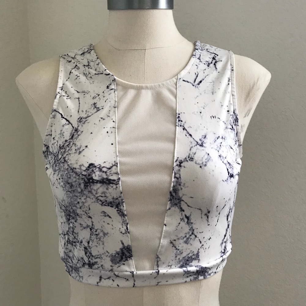 Marble Crop Top